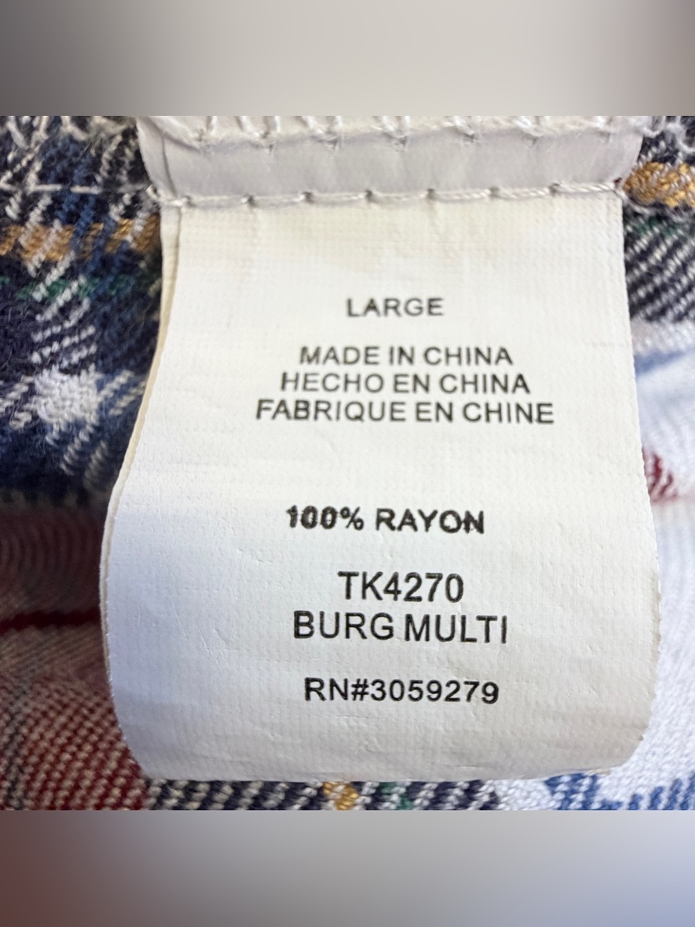 ANTHROPOLOGIE THREAD & SUPPLY Women’s Plaid Flannel Tunic Shirt Dress Size Large - Picture 6 of 11